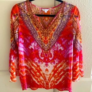 💕Beautiful Colorful Sheer Top💕